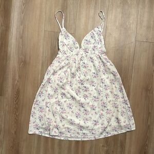 Princess Polly cream floral Koko mini dress NWT size 2